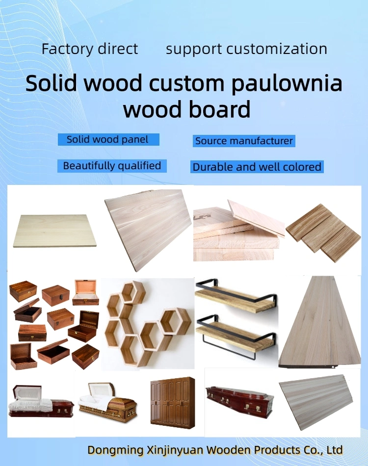 Paulownia Wood Edge Glued Board Lumber Wood Timber Finger Jointed Board Kitchen Cabinets Block Board Commercial Blockboards for Furniture 18mm