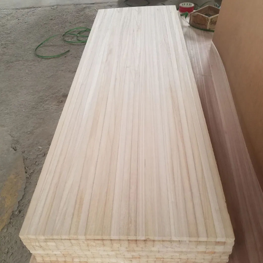 Good Price Bleached Paulownia Finger Jointed Board for Making Cabinet